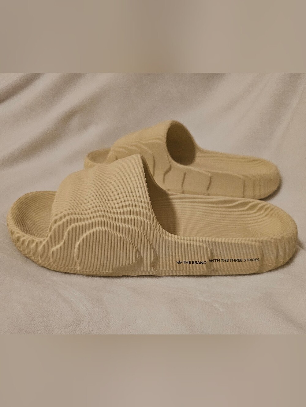 Adidas Adilette 22 Slides Slipper Shoes TAN DESERT SAND